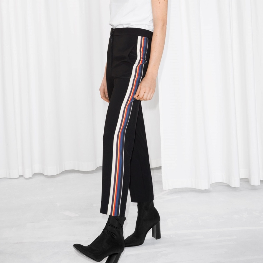 &OTHER STORIES Tapered Racer Stripe Trousers EUR36